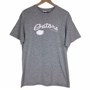 FLORIDA GATORS Graphic T Shirt Short Sleeve Pink Grey Game Day Spirit Size Large